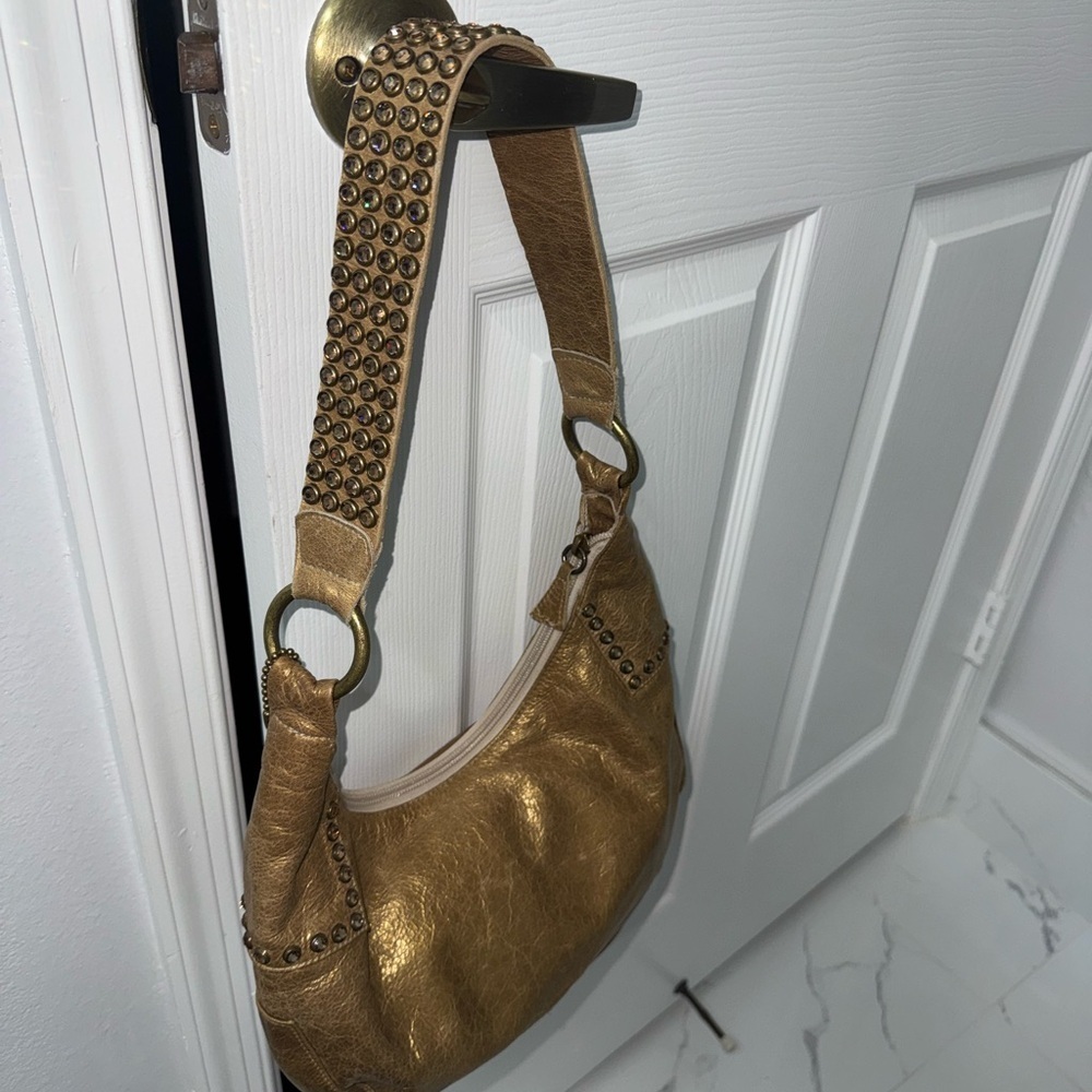Sparkly Bronze Leatherock Shoulder Bag! - Picture 8 of 8